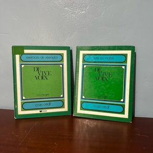 De Vive Voix Lot of 2 Francais French Exercices Maitre Moget 1972 ** POOR FLAWS